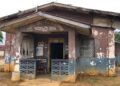 The deteriorating Liberia Fire Service station in Harper City, Maryland County, where officers say flooding and equipment shortages are hampering operations.