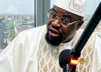 Former Ambassador-at-Large Sheikh Al-Moustapha Kouyateh speaks after responding publicly to his dismissal from the Boakai administration.
