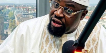 Former Ambassador-at-Large Sheikh Al-Moustapha Kouyateh speaks after responding publicly to his dismissal from the Boakai administration.