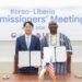 LRA Commissioner General James Dorbor Jallah and South Korea National Tax Service Commissioner General Lim Kwang-hyun display signed cooperation agreements during a meeting in Seoul.
