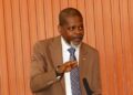 Montserrado County Senator Abraham Darius Dillon speaking during a public engagement in Monrovia.