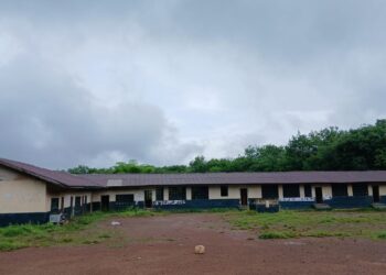 Abandoned facilities at the former MARCO Plantation in Todee District, where the closure of the company has disrupted education and livelihoods for hundreds of families.