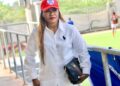 Determine Girls FC President Grace Weah attending a football event in Liberia.