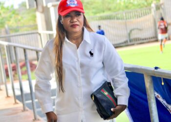 Determine Girls FC President Grace Weah attending a football event in Liberia.