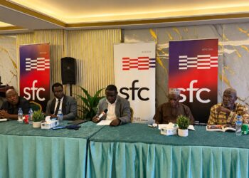 Religious leaders and conference organizers announce support for the Strengthening Families Conference during a press briefing in Monrovia.
