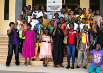 Participants attend the launch of Spotlight Initiative 2.0 in Harper, Maryland County, aimed at reducing gender-based violence and promoting women's empowerment in Liberia.