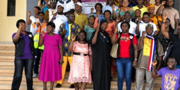 Participants attend the launch of Spotlight Initiative 2.0 in Harper, Maryland County, aimed at reducing gender-based violence and promoting women's empowerment in Liberia.
