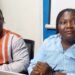 Representatives of Liberian civil society organizations announce support for the establishment of war crimes and anti-corruption courts during a press conference in Monrovia.