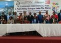 Participants attend a constitutional reform dialogue at Monrovia City Hall to discuss the future of Liberia's 1986 Constitution.