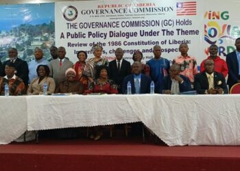 Participants attend a constitutional reform dialogue at Monrovia City Hall to discuss the future of Liberia's 1986 Constitution.