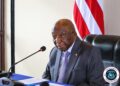 President Joseph Boakai addresses cabinet members on agricultural development and food security at the Executive Mansion in Monrovia.