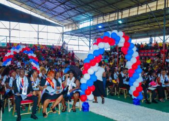 Graduates attend the 19th commencement ceremony of the Business and Domestic Occupational Training Center in Paynesville, Liberia.