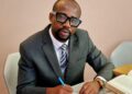 Legal practitioner Samuel Pearson presents proposals to strengthen LACE's oversight role in managing CSR funds and community development projects in Liberia.