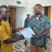 Members of the Liberia Amputees Football and Sports Association participate in an election at the Samuel K. Doe Sports Complex in Paynesville.