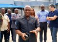 Members of a Liberian Senate committee inspect LTMI facilities during an assessment visit.