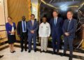 President Joseph Boakai meets executives of Mansa Resources and Orion Resource Partners to discuss the Dugbe Gold Project in Liberia.