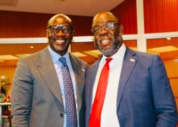 Senators Edwin Melvin Snowe and Amara M. Konneh speaking on Liberia's response to the US$19.2 million cocaine seizure.