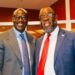 Senators Edwin Melvin Snowe and Amara M. Konneh speaking on Liberia's response to the US$19.2 million cocaine seizure.