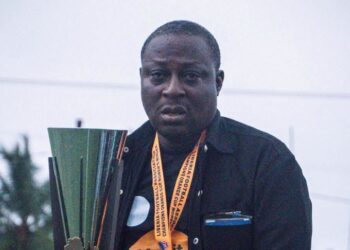 Former Shaita Angels head coach Arab Fofana during the 2025-2026 LFA Women's Upper League season.