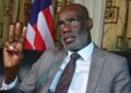 Former presidential Chief of Office Staff Eugene Lenn Nagbe discussing Liberia's cocaine trafficking cases during a radio interview.