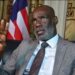 Former presidential Chief of Office Staff Eugene Lenn Nagbe discussing Liberia's cocaine trafficking cases during a radio interview.