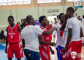 Liberia's U18 national basketball players during training before withdrawing from the 2026 FIBA U18 AfroBasket Zone 3 Qualifiers.