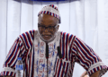 National Orator Herbert Brewer delivers the 179th Independence Day oration in Buchanan, Grand Bassa County.