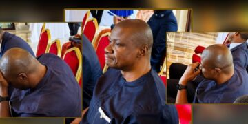 LDEA Officer in Charge Fitzgerald Biago attends President Joseph Boakai's emergency Cabinet meeting on Liberia's drug investigation.