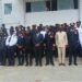Lofa County Senator Momo T. Cyrus addresses graduates of the Liberia National Police Academy during the Fire Service and LPRC graduation ceremony.