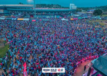 Crowds attend LibFest 2026 at the Samuel Kanyon Doe Sports Complex during Liberia's Independence Day celebrations.