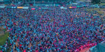 Crowds attend LibFest 2026 at the Samuel Kanyon Doe Sports Complex during Liberia's Independence Day celebrations.