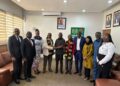 Officials of Liberia's State-Owned Enterprises Authority and Ghana's SIGA during a meeting in Accra.