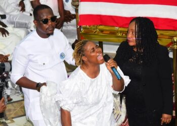 Former Chief of Protocol Nora Finda Bundoo during her father's funeral