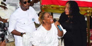 Former Chief of Protocol Nora Finda Bundoo during her father's funeral