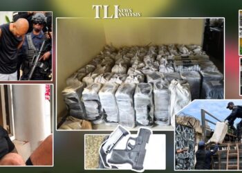Packages of suspected cocaine seized during a joint security operation in the VOA Community, Paynesville.