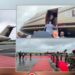 President Joseph Boakai boarding a Karpowership-branded aircraft for his official visit to Türkiye.