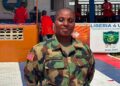 Armed Forces of Liberia Private Tamar J.W. Tarr, who hopes to become Liberia's first female Chief of Staff.