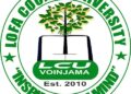 Official logo of Lofa County University as the institution launches Annex-1 in Fessibu Town, Zorzor District.