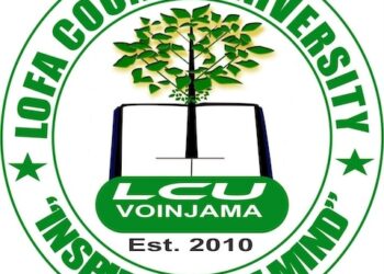 Official logo of Lofa County University as the institution launches Annex-1 in Fessibu Town, Zorzor District.