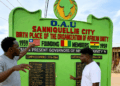 Ghanaian travel creator Wode Maya visits the historic OAU Square in Sanniquellie, Nimba County.