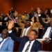 Members of Liberia's House of Representatives during a hearing on tax deductions from retirees' severance benefits