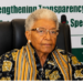 Former President Ellen Johnson Sirleaf delivers the keynote address at Liberia's National Anti-Corruption Policy Dialogue in Monrovia.