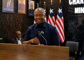 LTA Chairman Clarence K. Massaquoi announces that 89 public high schools have been connected to high-speed internet in Liberia.
