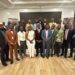 Officials and industry experts attend the GeoMining and Intergeo exhibition on modern exploration technology in Monrovia.