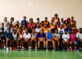 Liberian female basketball players participate in a talent assessment for U.S. college opportunities organized by Flames Basketball Academy and Montgomery College.