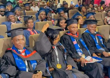 House Speaker Richard Nagbe Koon delivers the keynote address at the National Vocational Training Institute graduation ceremony in Monrovia.