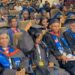 House Speaker Richard Nagbe Koon delivers the keynote address at the National Vocational Training Institute graduation ceremony in Monrovia.
