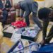 Alieu Kebe presents football equipment to President Joseph Nyuma Boakai ahead of Liberia's 179th Independence Day celebrations.