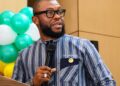 Civil Service Agency Director-General Josiah F. Joekai Jr. speaks during the launch of Liberia's FY2027 budget process.