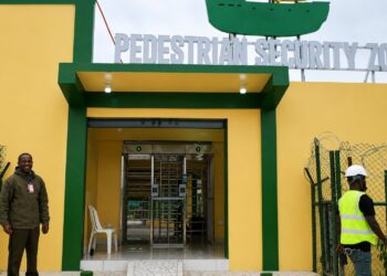 Biometric access gates installed at the Freeport of Monrovia as part of the National Port Authority's security modernization program.